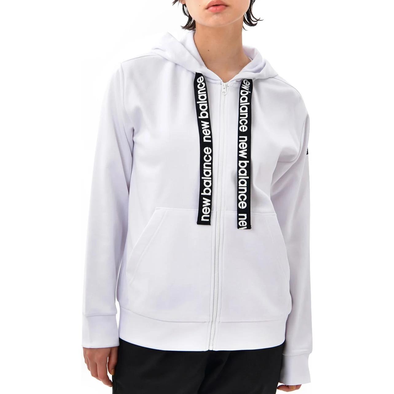 (WMNS) New Balance Relentless Fleece Full Zip Jacket Asia Sizing 'White' WJ13174-WT