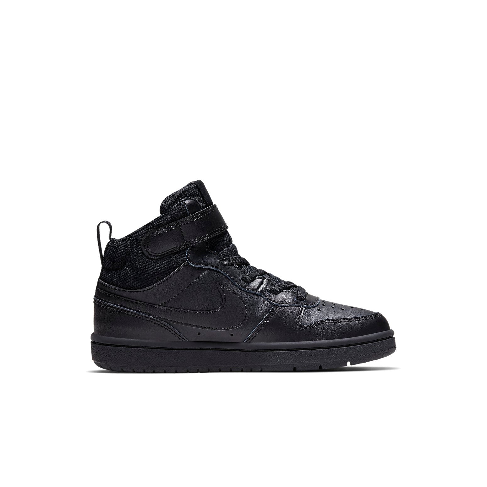 (PS) Nike Court Borough Mid 2Velcro 'Triple Balck' CD7783-001