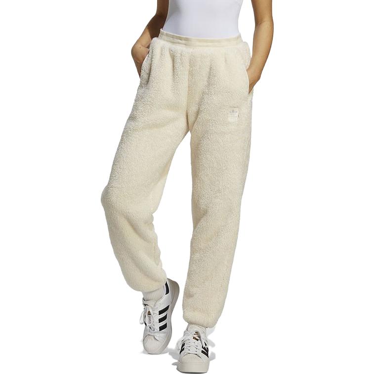 (WMNS) adidas Essentials+ Fluffy Teddy Pants 'Beige' IC2256