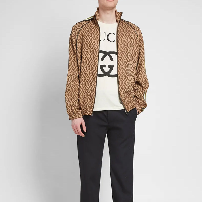Gucci Diamond Jacquard Sports Jacket For Men Brown 587358-XJBOV-2100
