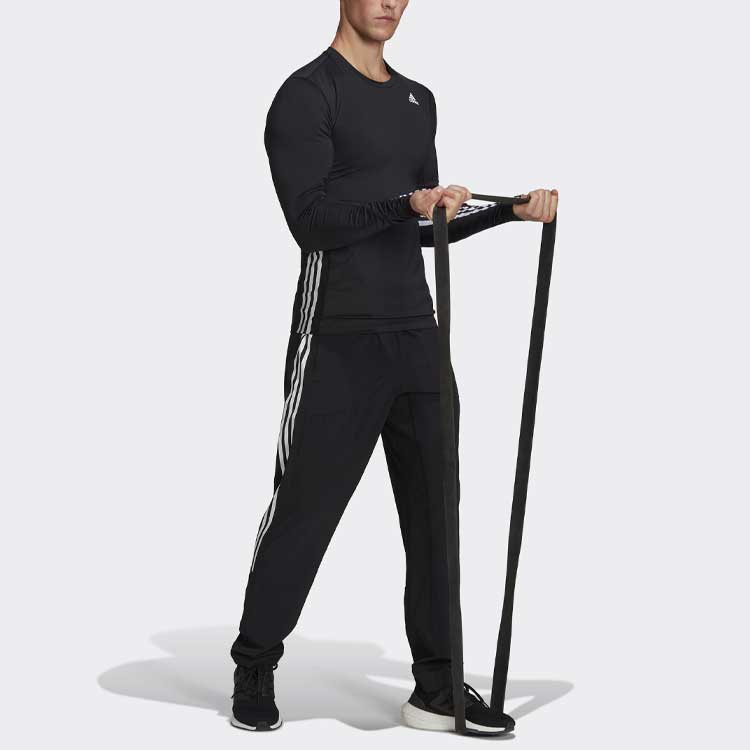 adidas TF Turf 3s Uv Tee Casual Breathable Sports Gym Long Sleeves Black HE4575