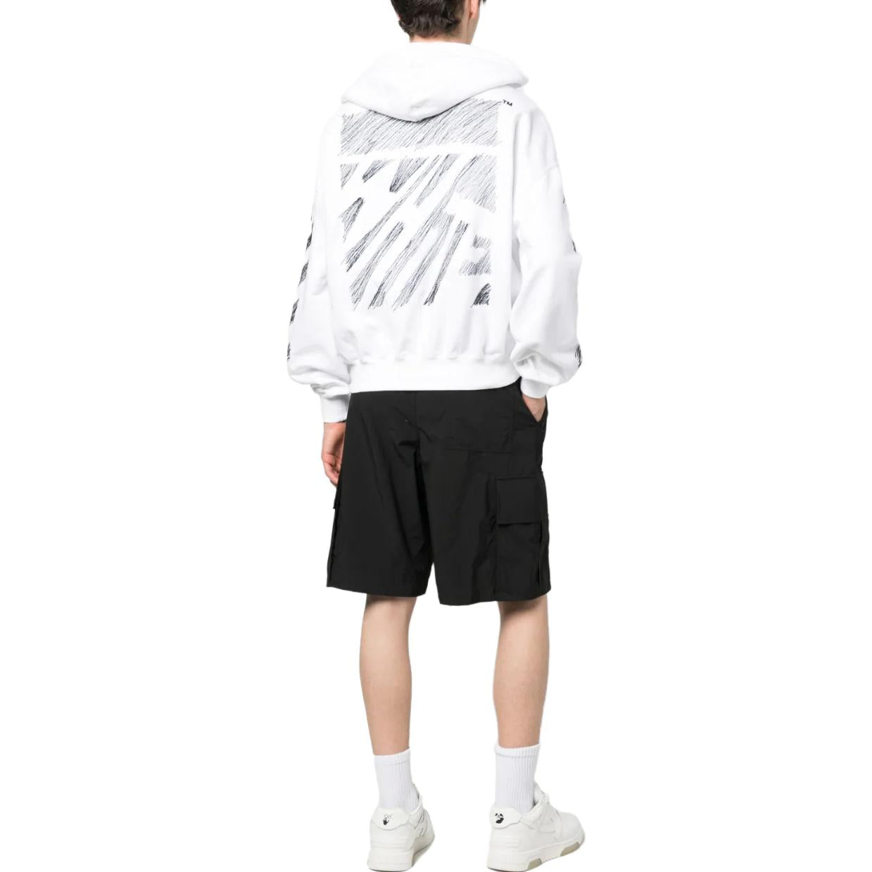 Off-White Embroidery Hoodie 'White' OMBB110S23FLE0050110