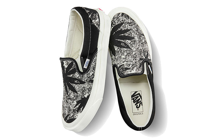 Vans OG Classic Slip-On LX 'Palm Acid Wash Summer Leaf - Black' VN0A45JK4KA