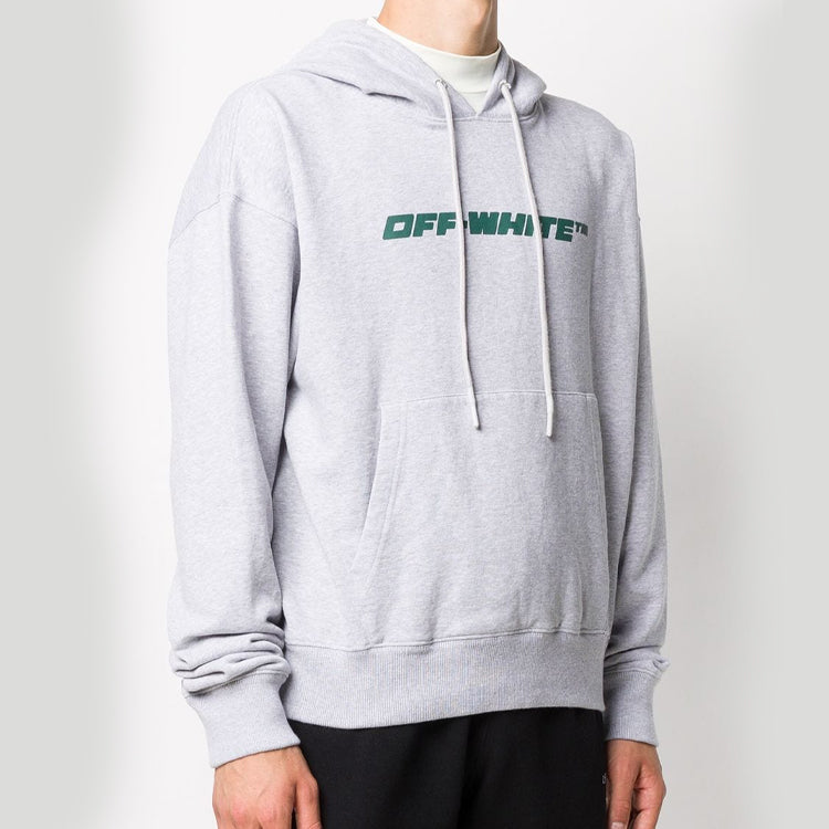 Off-White FW20 Trellis Worker Hooded Pullover Men Grey OMBB037E20FLE0100855