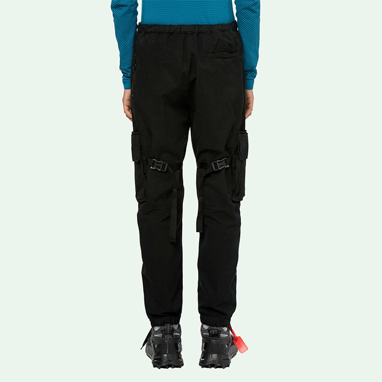 Men's Off-White Cargo Black Long Pants/Trousers OMCF004R20G370211001
