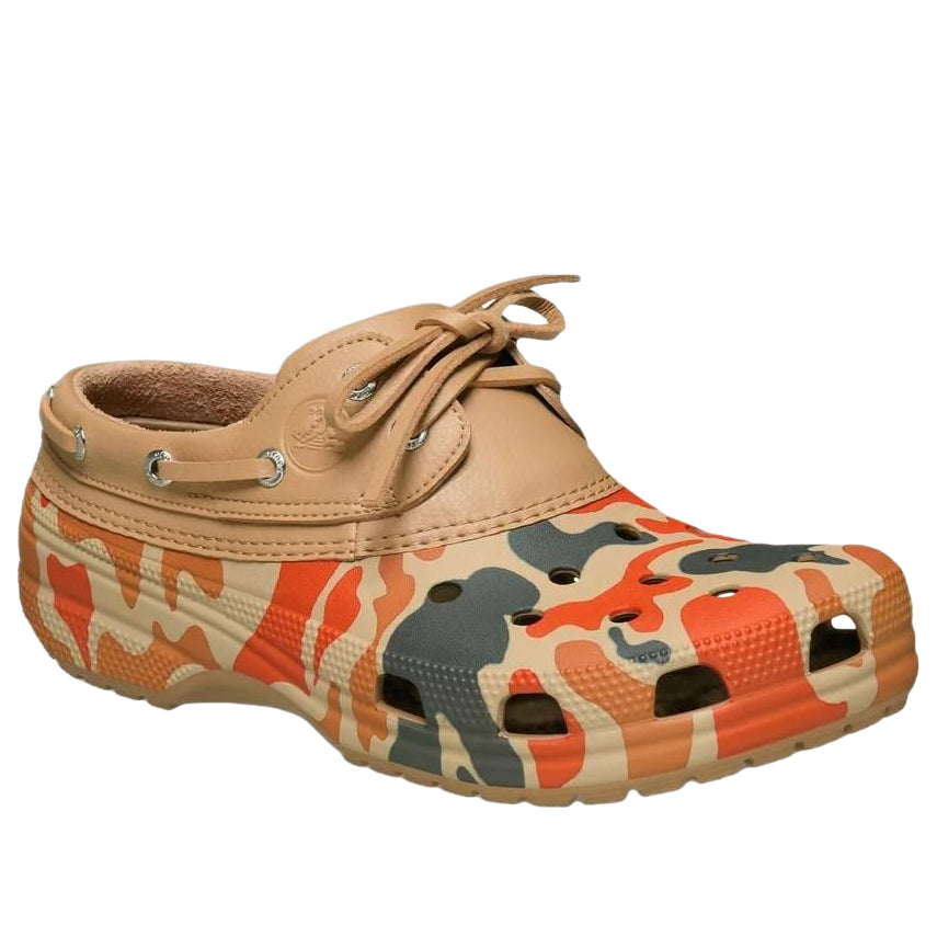 Crocs Classic Duck Camo Boat Shoe 'Tan Shocking Orange' 212951-2NW