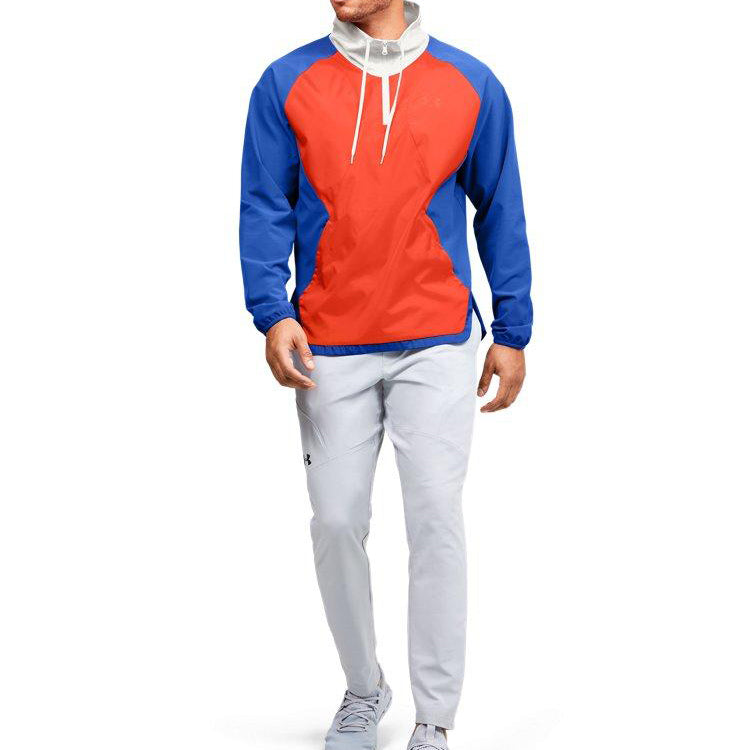 Men's Under Armour Woven Training Sports Zipper Jacket Blue 1352681-486