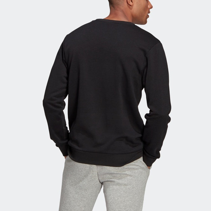 adidas M Bl Ft Swt Logo Printing Sports Round Neck Pullover Black GK9076