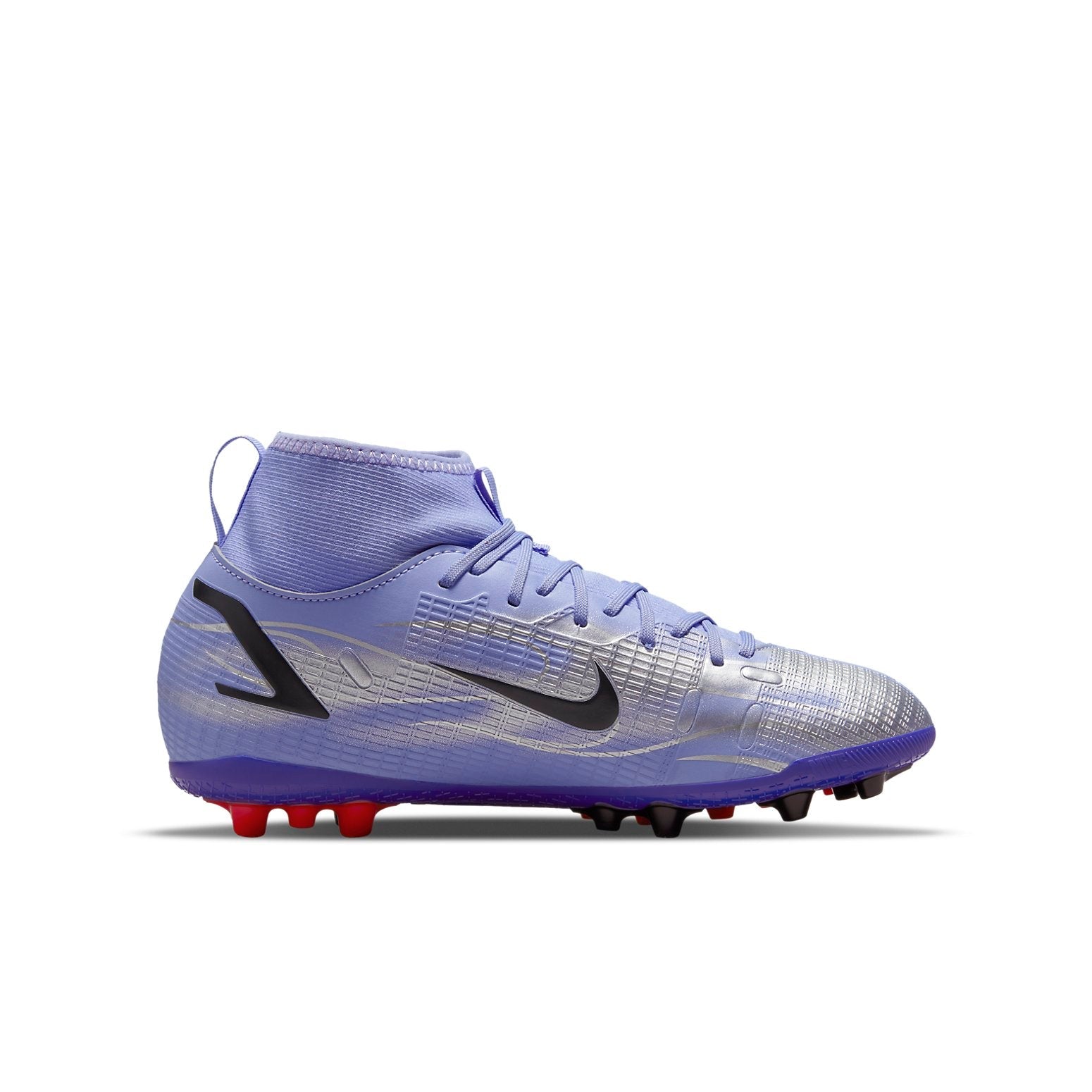 (GS) Nike Mercurial Superfly 8 Academy KM AG High-Top Soccer Shoes 'Purple Orange' DB2675-506