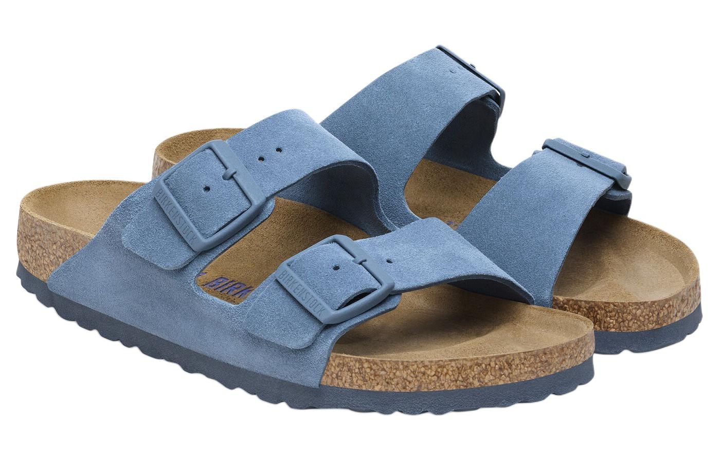 Birkenstock Arizona Soft Footbed Suede Leather Sandals 'Elemental Blue' 1027660