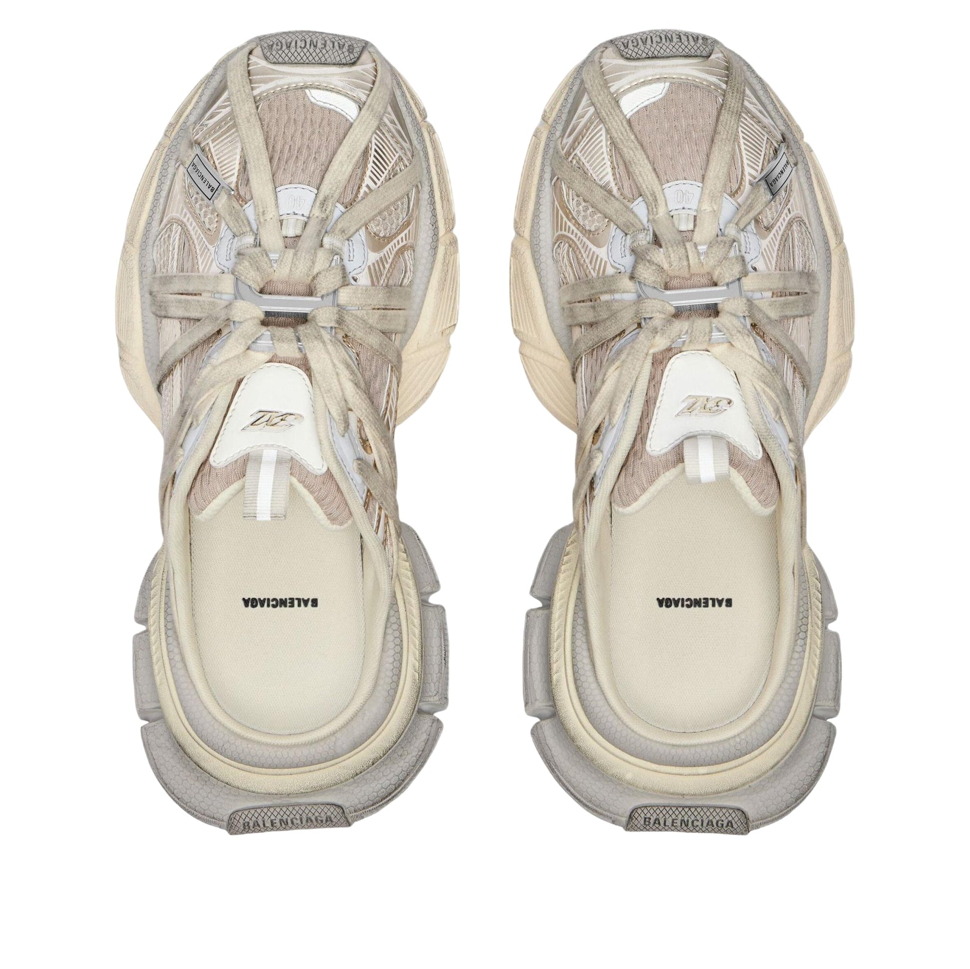 Balenciaga 3xl Extreme Laces Mule in Eggshell 'White' 837572W3XLW9191