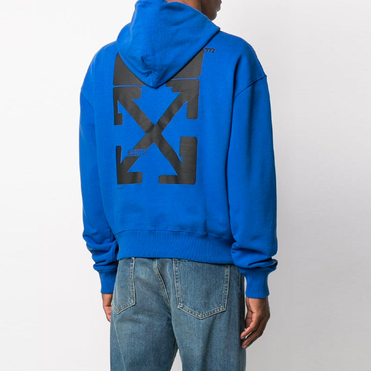 Off-White SS21 Alphabet Printing Pullover Loose Fit Blue OMBB037S21FLE0044510