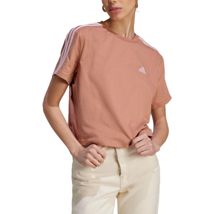 (WMNS) adidas Essentials 3-Stripes Single Jersey Crop Top 'Clean Pink' IL3412