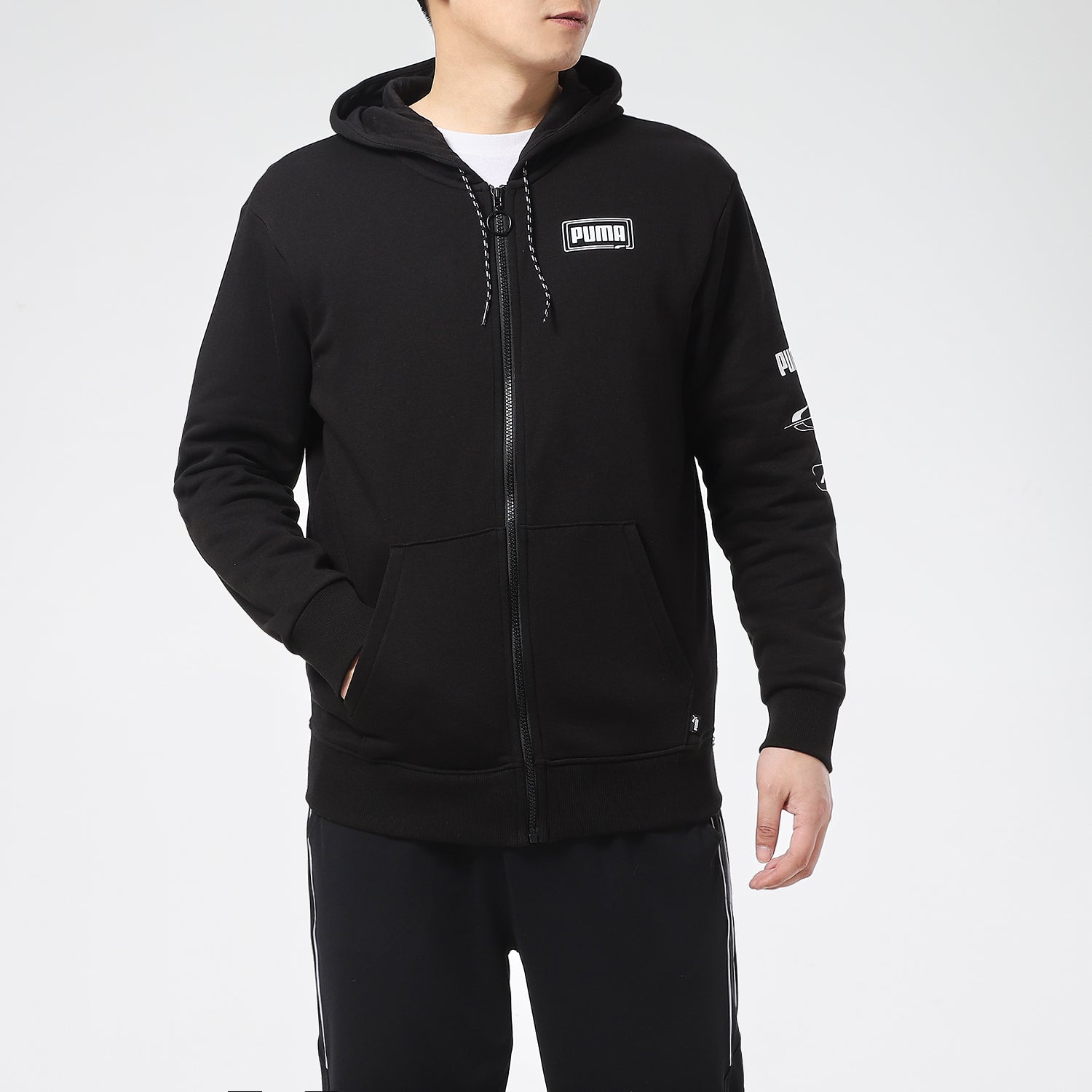 PUMA Rebel Hoody Jacket 'Black White' 588848-01