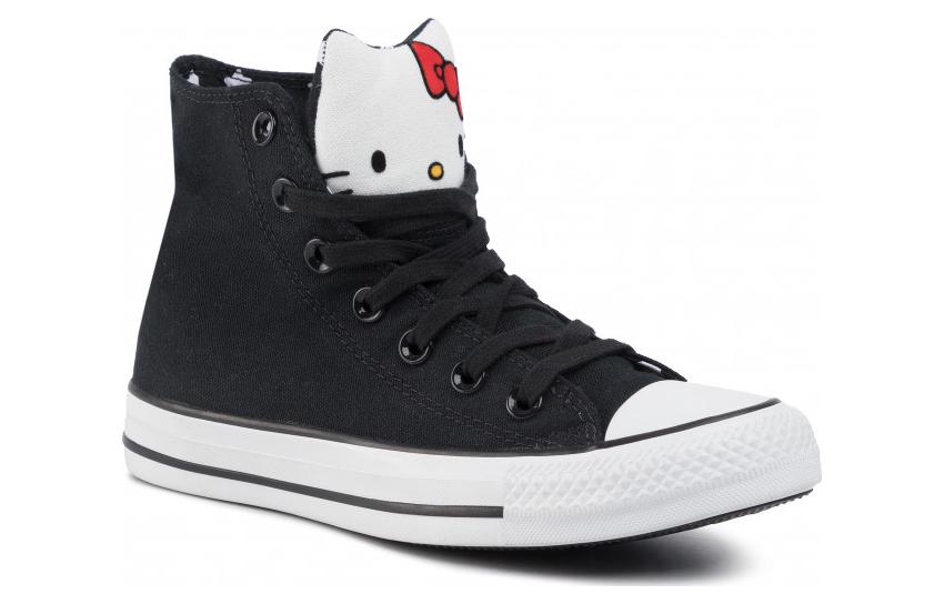 (WMNS) Converse Chuck Taylor All Star Hi x Hello Kitty 'Black' 163910C