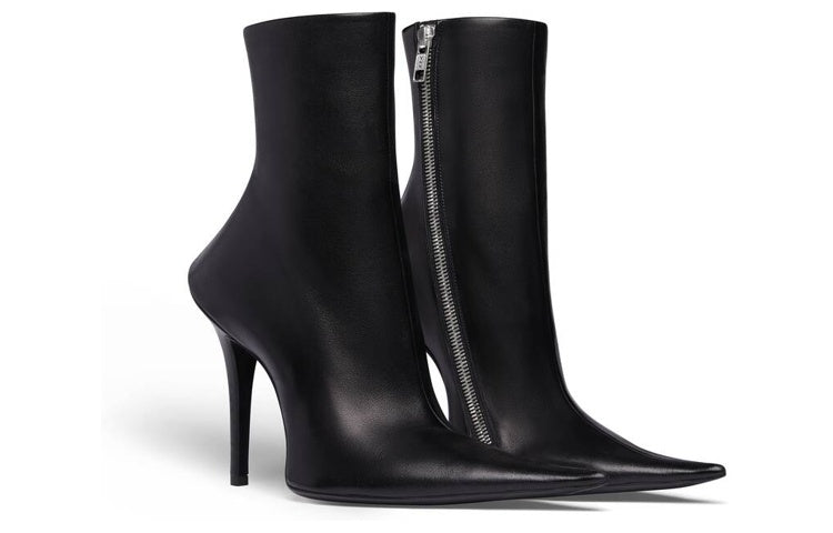 (WMNS) Balenciaga Witch 110mm Booties 'Black Sheepskin' 747603WBCW01000