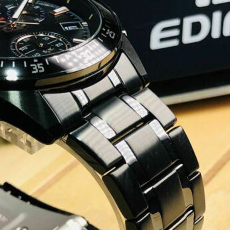 CASIO Waterproof EDIFICE Quartz Sports Shockproof Sapphire Crystal Mens Black Analog EFV-540DC-1B