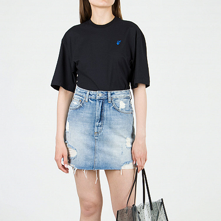 (WMNS) Off-White SS20 Embroidery Logo Short Sleeve OWAA080S20JER0021045
