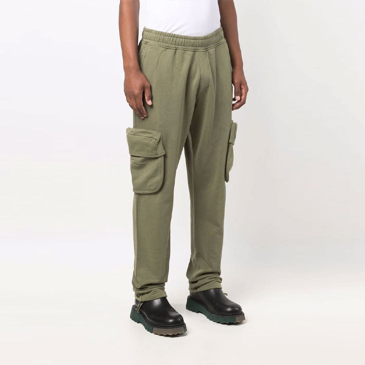 Men's Off-White FW21 Solid Color Cargo Pocket Sports Pants/Trousers/Joggers Loose Fit Brown OMCH036F21FLE0015510