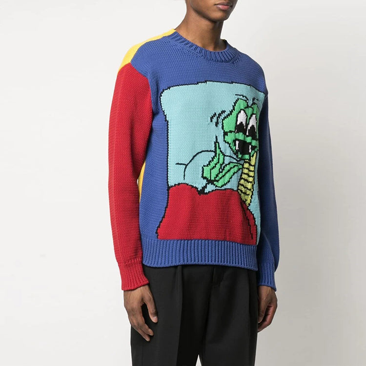 Off-White SS21 Knit Cartoon Loose Fit OMHE085S21KNI0018425