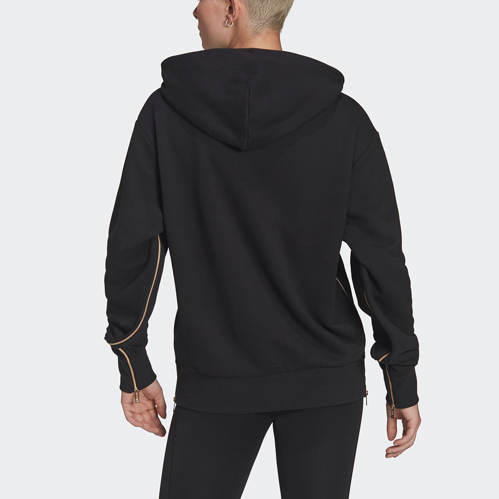 (WMNS) adidas Logo Hoodie 'Black' HG6654