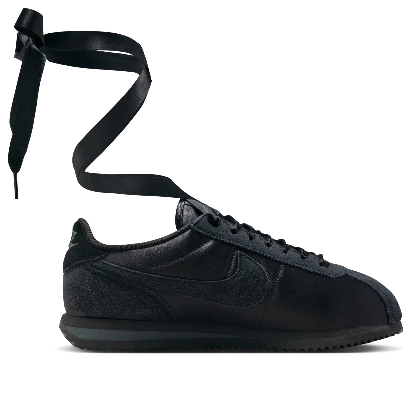 (WMNS) Nike Cortez Textile Satin 'Triple Black' FV5420-002