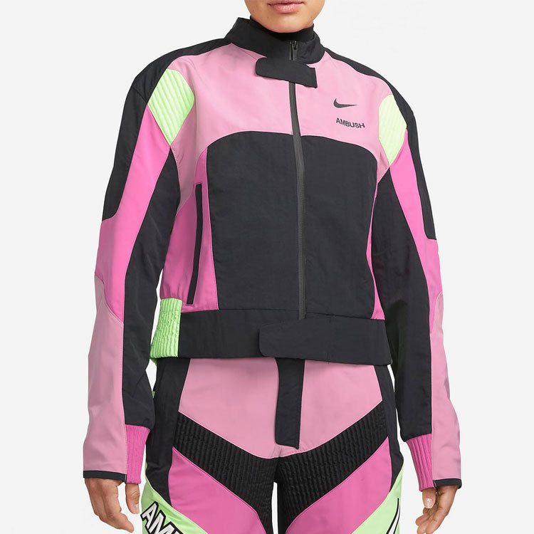 (WMNS) Nike x Ambush Moto Jacket Asia Sizing 'Active Fuchsia' CW8000-693