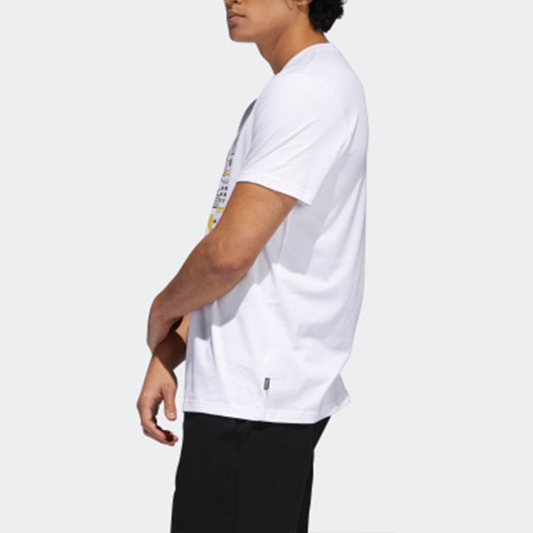 adidas originals Nehalem Tee Printing Alphabet Short Sleeve White DU8387