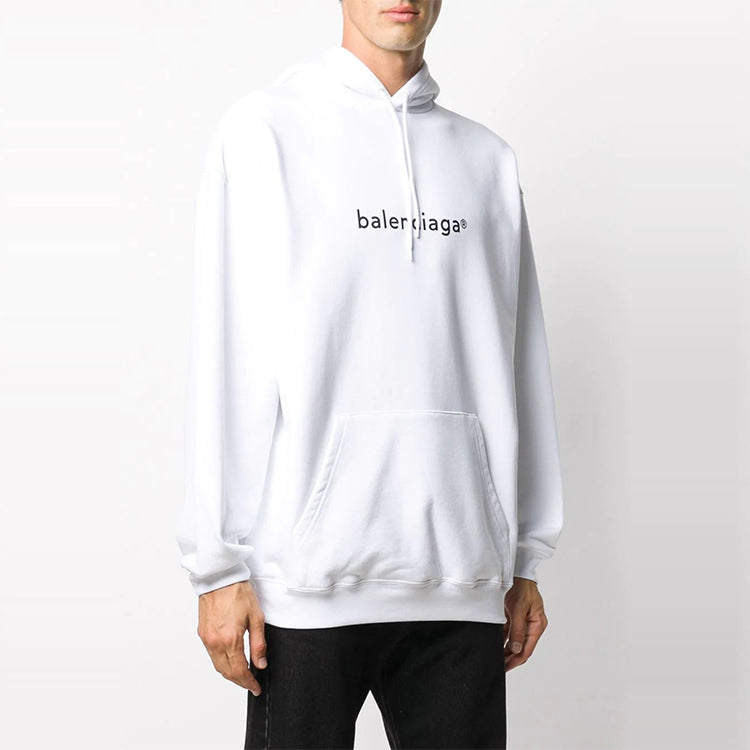 Men's Balenciaga Logo Pullover Oversize White 570811TIV559040