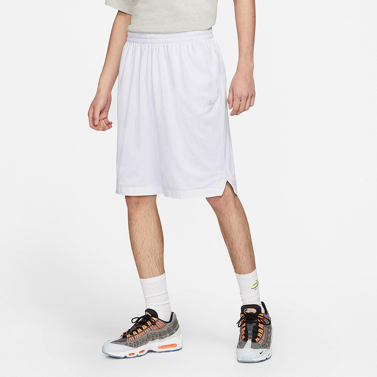 Nike Air x Kim Jones Crossover Reflective Logo Stripe Sports Shorts Asia Edition Unisex White DH6593-100