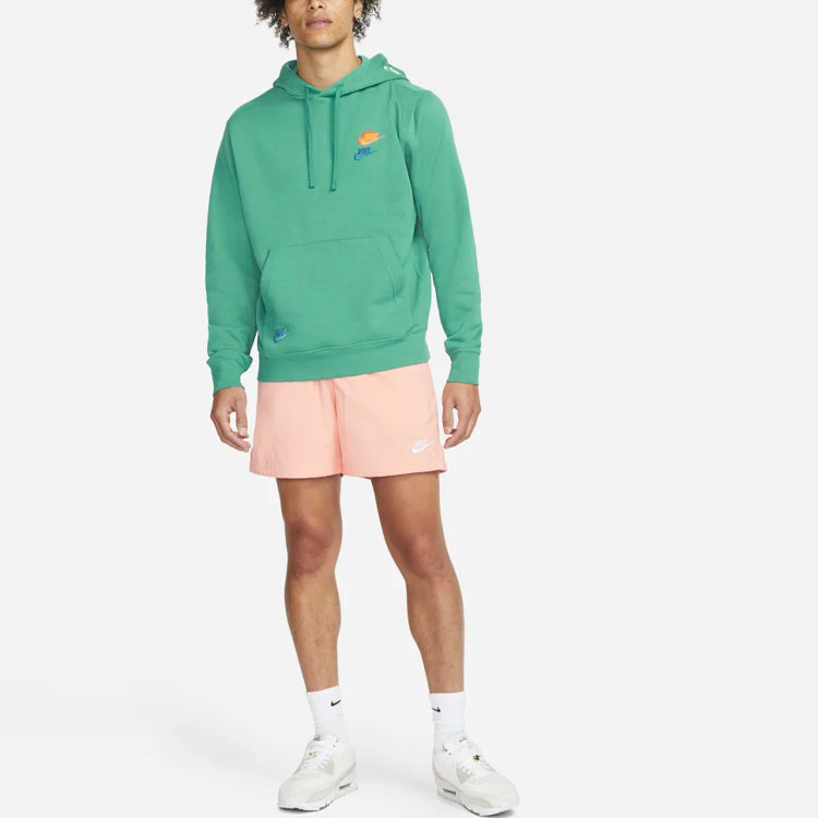 Nike Sportswear Sport Logo Embroidered Pullover Hoodie 'Green' DM8882-350