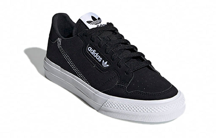 (GS) adidas Continental Vulc J 'Black White' EF9451