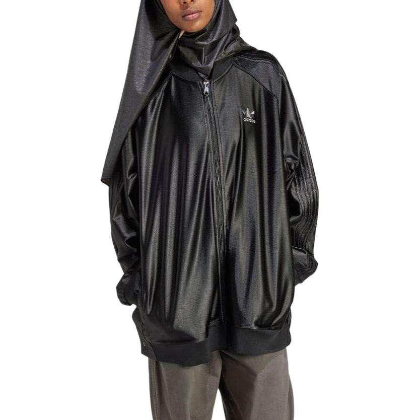 (WMNS) adidas Premium Originals Oversized SST Track Jacket Asia Sizing 'Black' IT9724