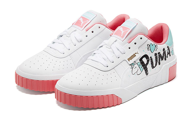 PUMA Cali Unicorn K Shoes White/Green/Pink 381928-01