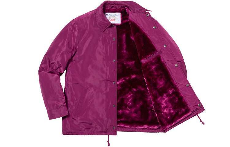Supreme x Champion Crossover Solid Color Coach Jacket Unisex Purple SUP-FW18-389