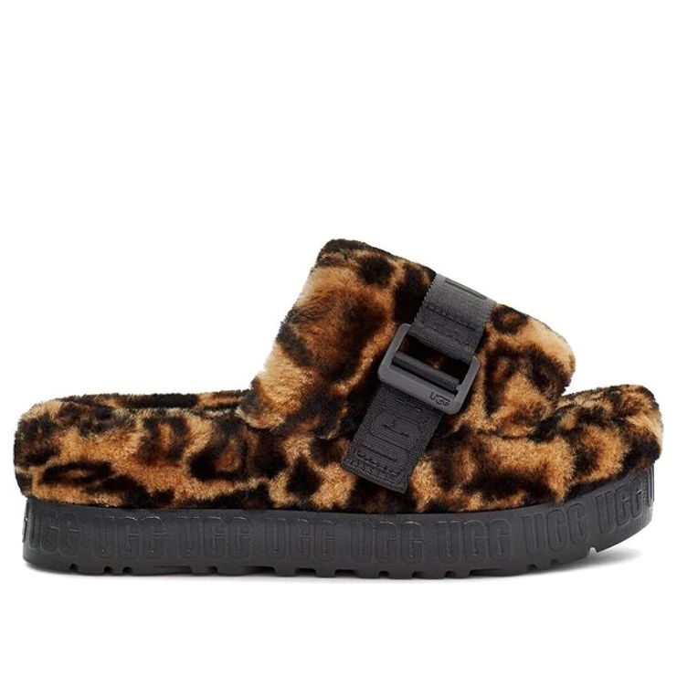(WMNS) UGG Fluffita Panther Print Slide 'Brown' 1122556-BTC