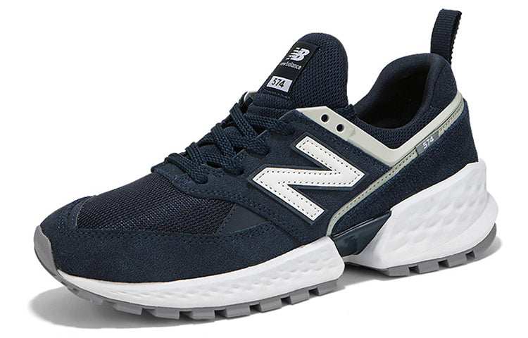 New Balance 574 Breathable Wear-resistant Non-Slip Low Tops Navy Blue MS574NSA