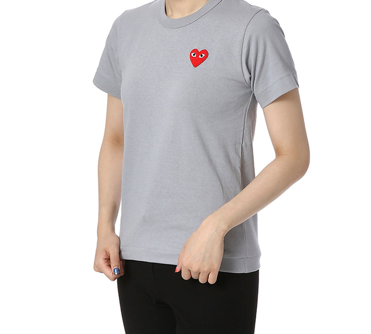 (WMNS) COMME des GARCONS PLAY Heart Logo Tee 'Grey' AZ-T211-051-3