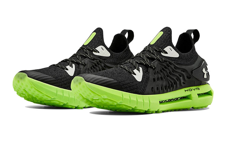 (GS) Under Armour HOVR Phantom RN Glow 'Black Green' 3023195-001