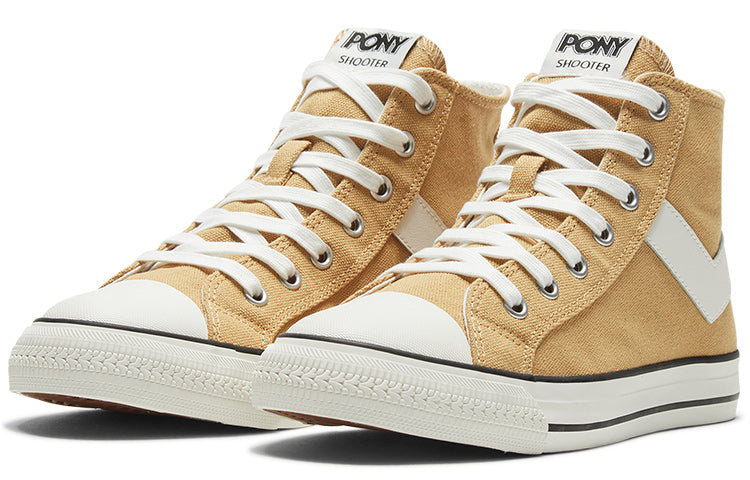 PONY High-Top Canvas Shoes Khaki 02M1SH02KK