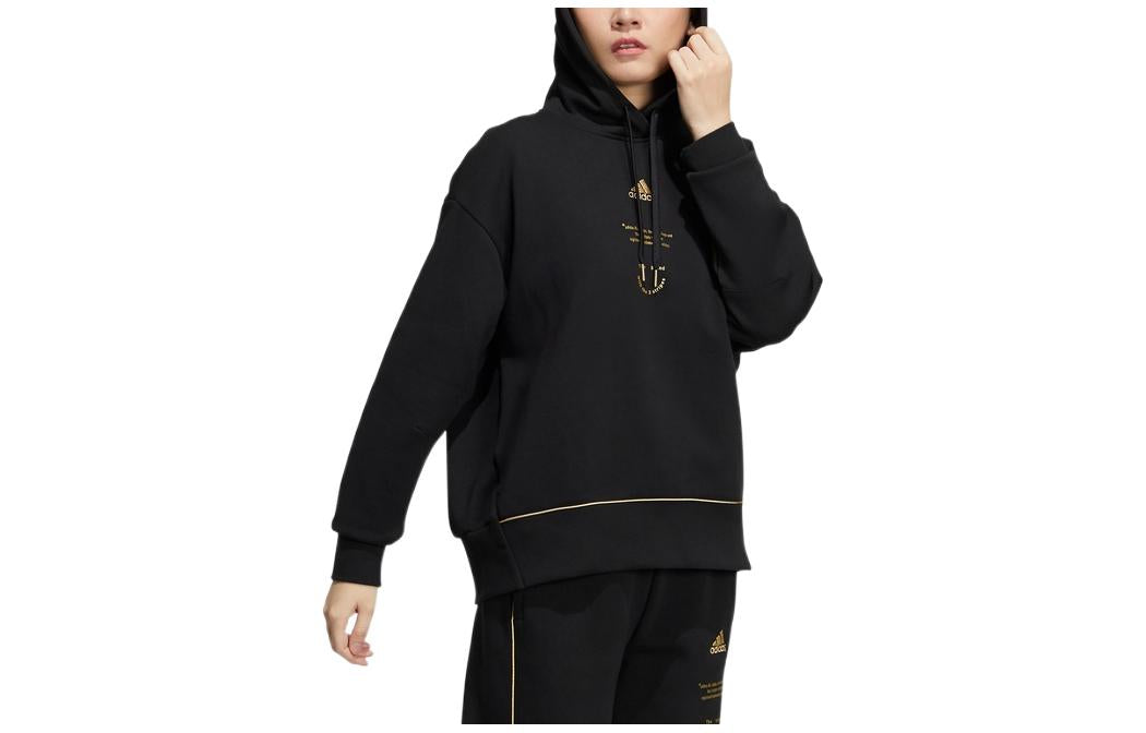 (WMNS) adidas Adi Logo Hoodie 'Black' HG1831