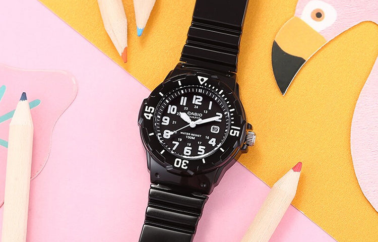 CASIO Waterproof Sports Black Analog LRW-200H-1B