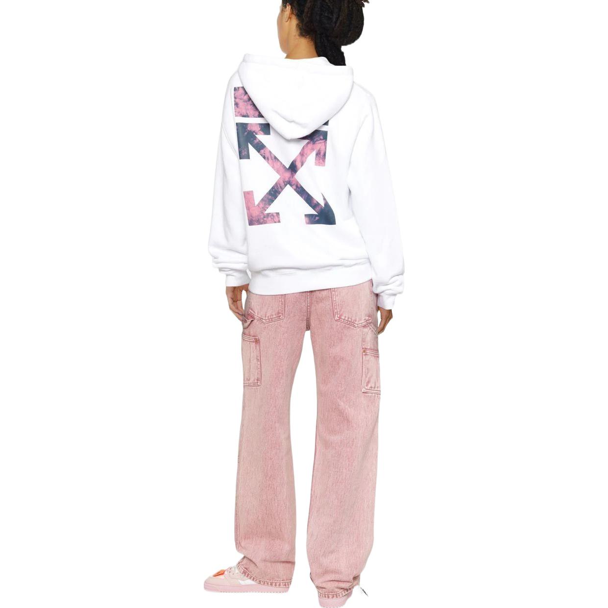 (WMNS) Off-White Arrows Cotton Hoodie 'White' OWBB035F22JER0050184