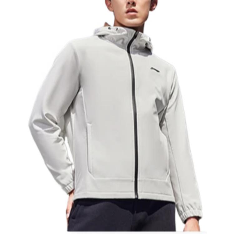 Li-Ning Athletics Hooded Jacket 'White Black' AFDSA01-4