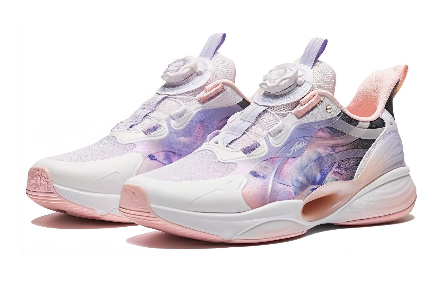 (GS) ANTA Running Series Sneakers 'White Pink Purple' 322425520-5