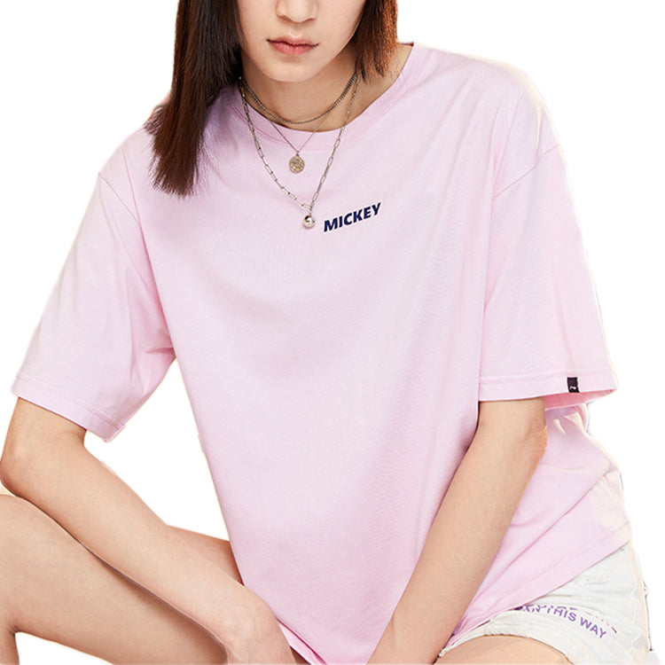 (WMNS) Li-Ning x Disney Crossover Loose Casual Sports Tee 'Purple' ATSQ114-2