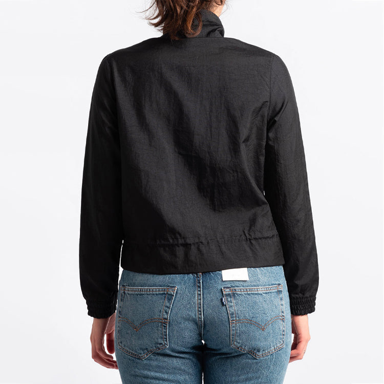 (WMNS) adidas originals Ruffle Tracktop Stand Collar Jacket Black ED4741