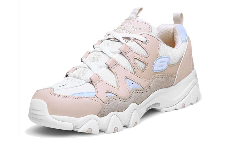 (WMNS) Skechers D'Lites 2.0 Low-Top Running Shoes Pink/White 88888328-WPK