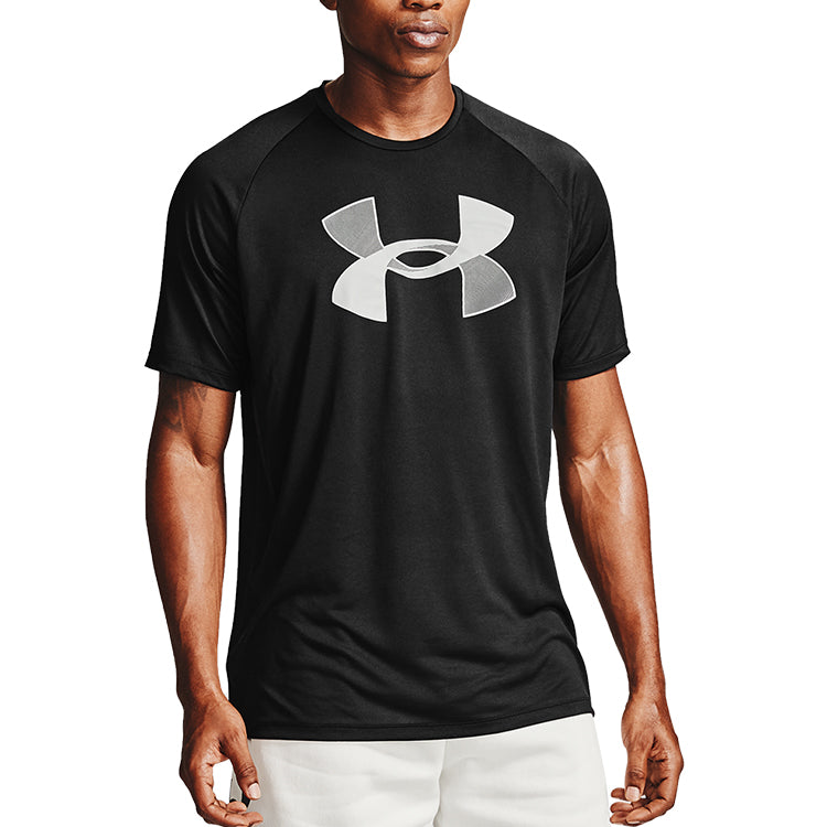 Under Armour Big Logo Tech Short Sleeve T-Shirt 'Black Grey' 1357234-001