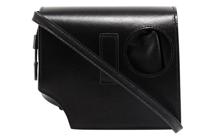 Off-White Jitney0.7 Series Design Metallic Cortex Small Black Messenger Bag OMNN008R21LEA0011078